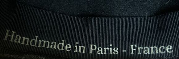 MiniMe Paris Black Wide Brim Felt Fedora Hat Handmade in France Velvet Ribbon R main image 4